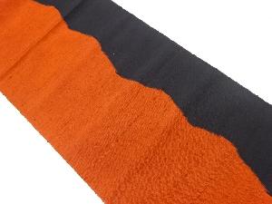 手織り紬曲線模様織出し名古屋帯